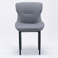 Leather light luxury dining chair - direct from the manufacturer. carbon steel frame, casual chair, customizable in multiple colors, ideal for hotel reception areas