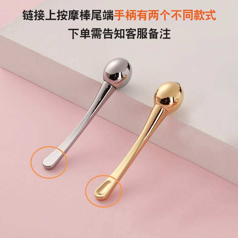 Metal small ball eye cream beauty stick zinc alloy cosmetics eye massage stick import packaging application stick