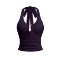 summernew arrivalsexyhalter camisole women's silmslimming lookbacklesstie backsexyultrashorttops