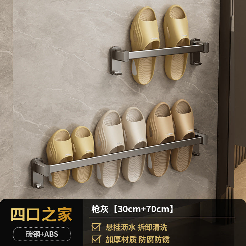 Removable bathroom slipper rack No punching toilet toilet hanger Drain wall hanging slippers Shoe storage artifact