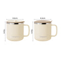 316 stainless steel mug with lid, 400ml double-walled insulated coffee cup, stylish water bottle for office and home use