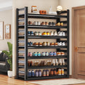 Shoe rack indoor entrance door floor-standing moisture-proof iron multi-layer storage rack shoe cabinet door all-in-one cabinet steel shoe cabinet