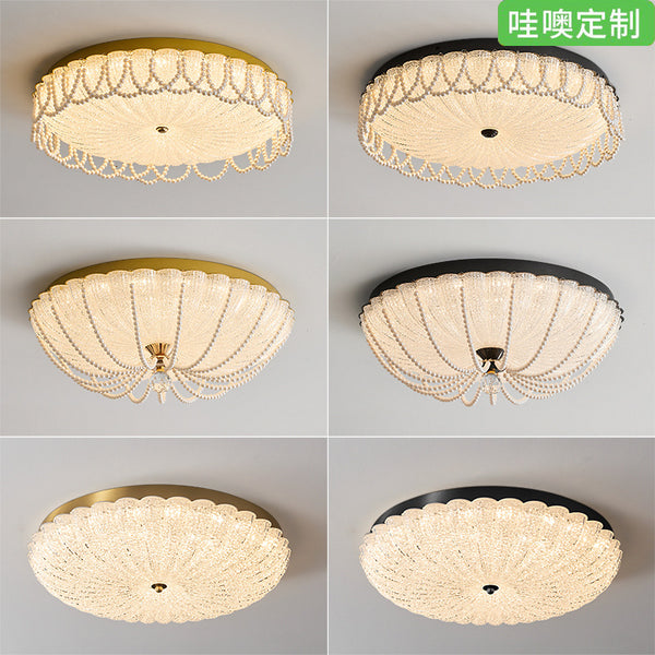 [Wow] Medieval pumpkin crystal lamp light luxury master bedroom lamp creative personality atmosphere bedroom entrance ceiling lamp