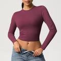 Ready-to-ship cross-border high-stretch quick-dry t-shirt yoga top pilates running workout fitness yoga long sleeve top