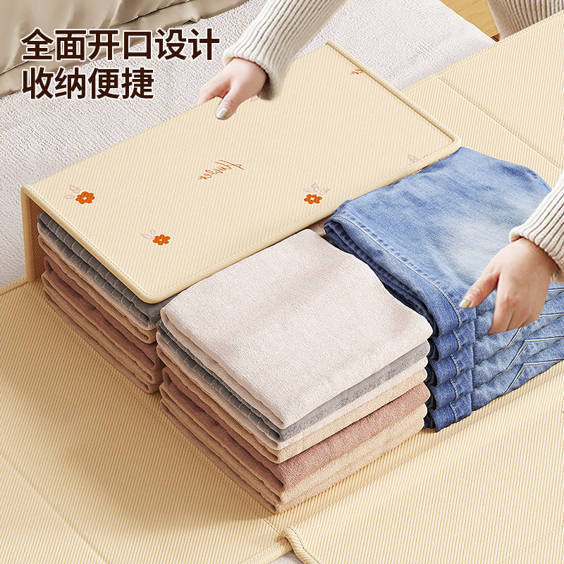 Cross-border small safflower quilt cover, bed sheet four-piece storage box, bedding wardrobe, quilt cover, finishing box, bedroom storage storage