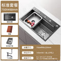 Thickened5mm honeycomb embossed kitchen sink large single slot 304 stainless steel sink dishwashing sink for home sink
