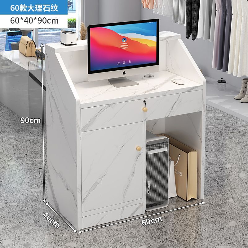 Minimalist modern bar counter/reception desk - small counter for beauty salons, clothing stores, and reception areas