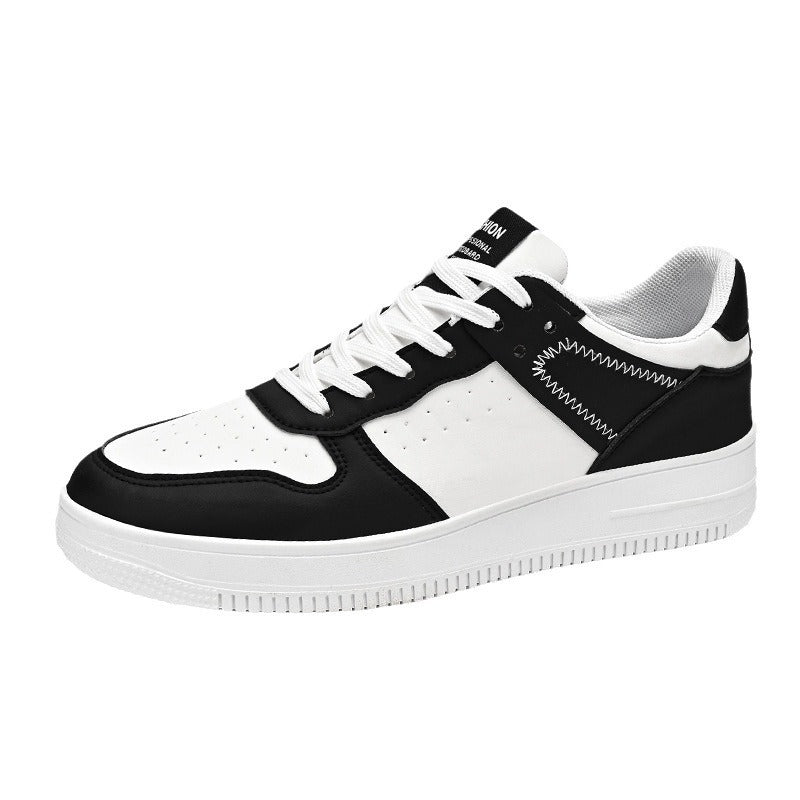 Men's 2026 spring breathable low-top white sneakers: trendy skate shoes for teens, versatile casual athletic footwear