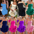 26summernew arrival cross-border european and american women's clothing dress ruffles bud waist dress one shoulder tube top hip skirt