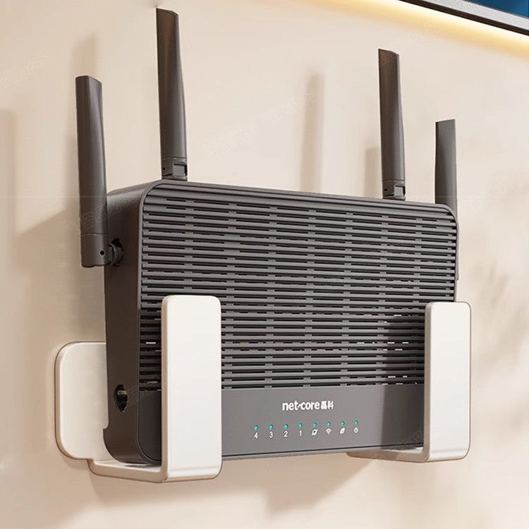 Living room non-punching router rack wall wall-mounted home bedroom set-top box plug-in board finishing storage rack