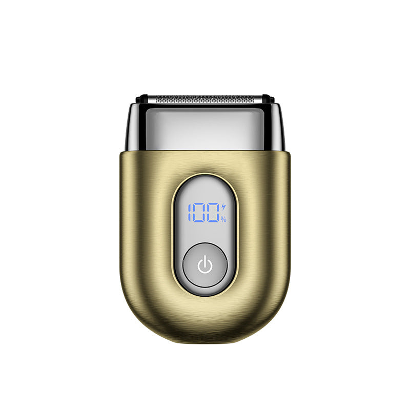 Mini alloy electric shaver reciprocating washable digital display fast charging travel portable razor beard trimmer cross-border