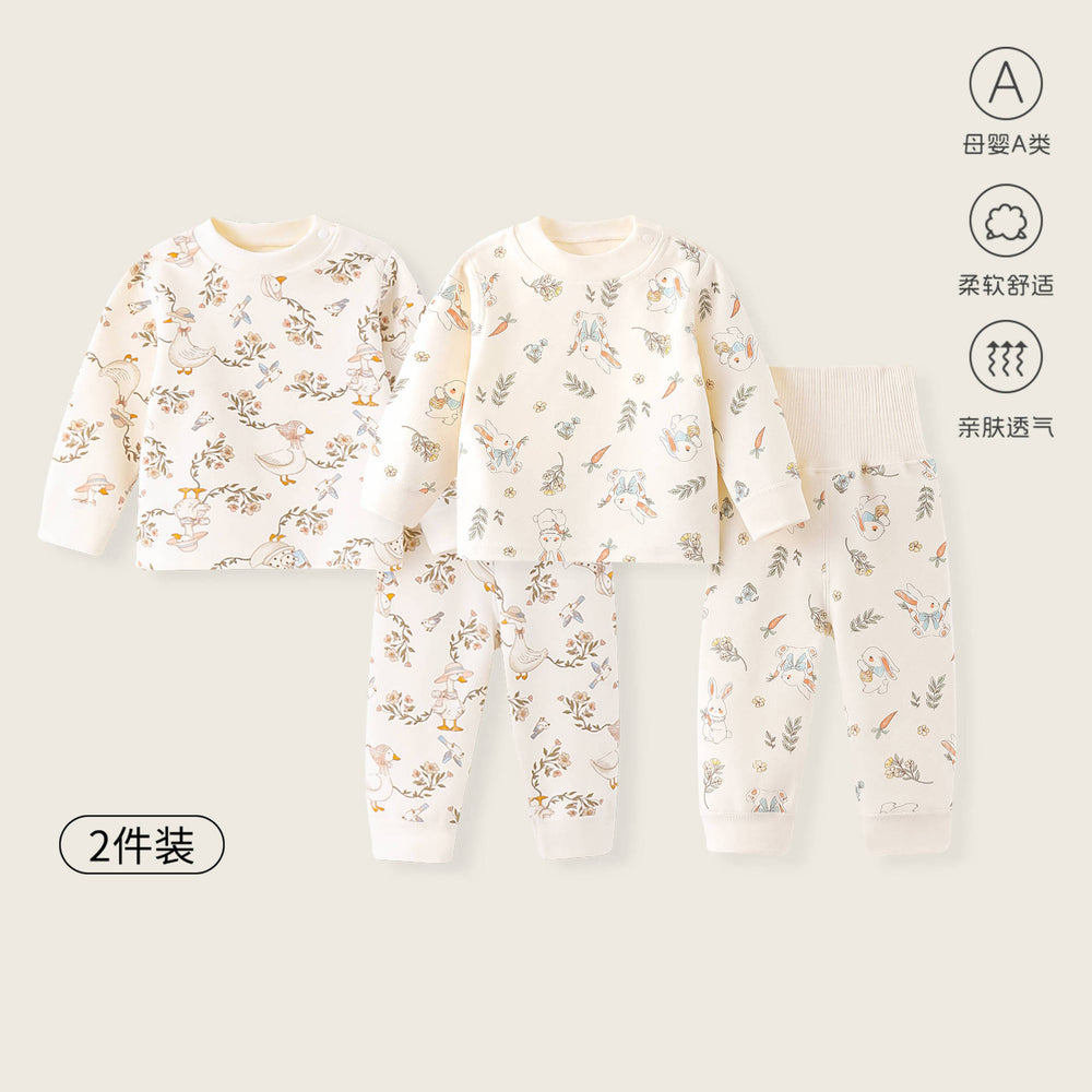 Kidsfall and winter shu velvet cloud-like cotton 300g autumn clothes high waist belly protection boneless type a heattechintimatessuit