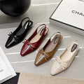 2026new arrival sandals pointed toe women's high heels easiest for match mary jane thick heel sandals back empty shallow mouth fashionoutwear sandals