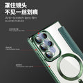 Suitable for samsung s26ultra electroplated magnetic flip leather case s25plus mobile phone case a57 card lens film case