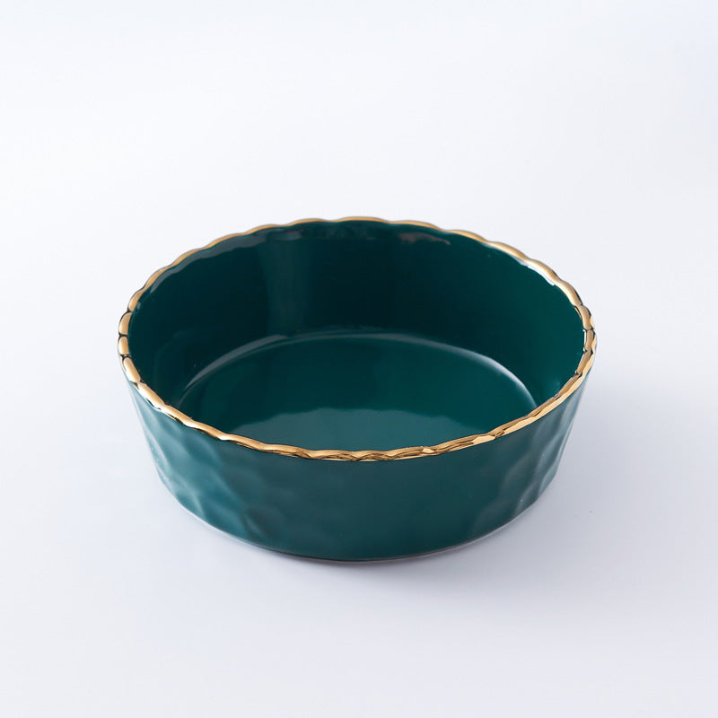 Nordic style ceramic bowl - perfect for fruit, desserts, salads, pasta, and breakfast. features a delicate lace design