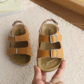 Kids' open-toe sandals: boys' non-slip breathable platform beach shoes, girls' summer double-buckle comfortable versatile casual shoes