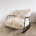 Ink painting retro rocking chair for home single bedroom living room balcony lazy sofa casual lounge chair casualaccessible luxury style