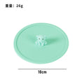 Turquoise elephant cup lid