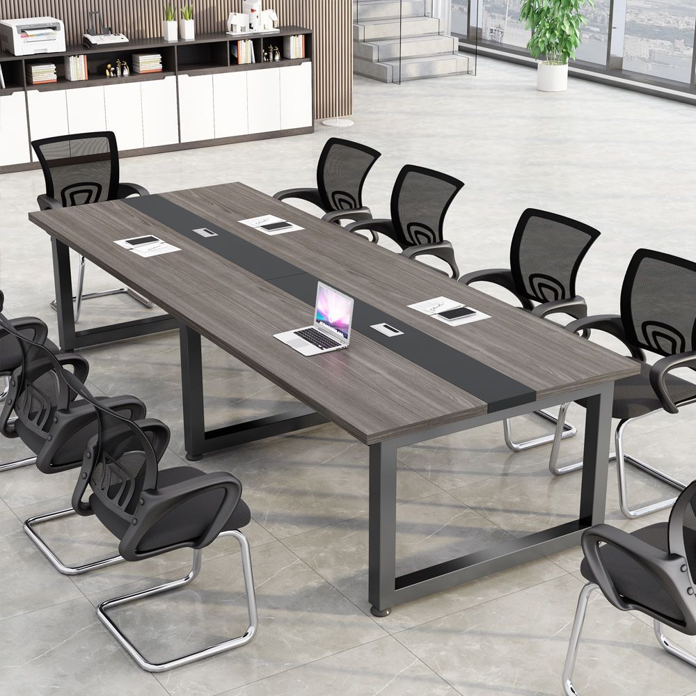 Large and small long table workbench conference table long table casual modern office desk conference room table and chair combination