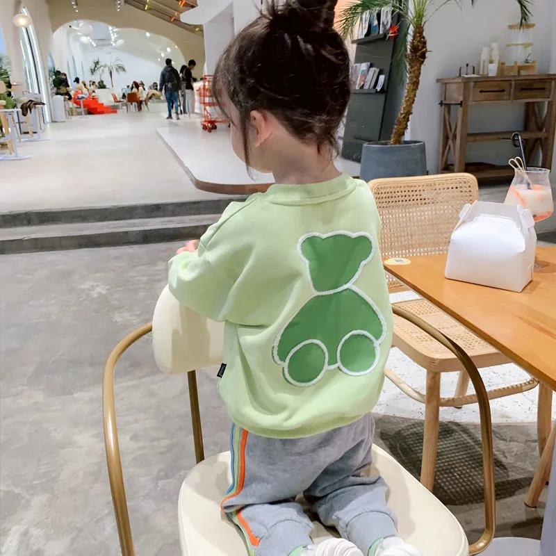 New arrival baby girl baby boy style casualtopseasiest for matchspring & fallnew arrivalkorean macaron kidssweatshirt