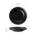 Nordic minimalist black and white ceramic steak plate - western dinner plate for restaurant, home, and hotel use - flat plate with unique creative presentation