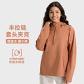 New women's windproof and waterproof lightweight outdoor camping slim-fit jacket - half-zip pullover hooded hiking jacket daw040