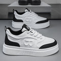 Men's spring 2026 new collection: chunky sole, versatile, trendy, and stylish white sneakers - height increasing athletic casual board shoes for men