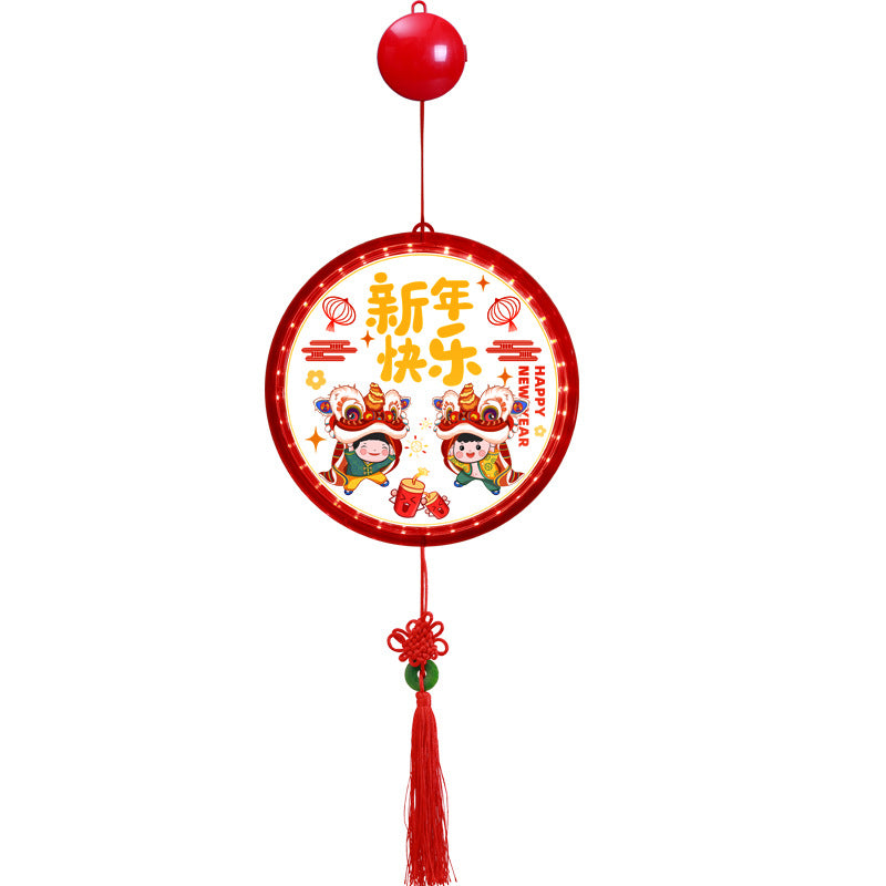 Festival cartoon ambient light hanging light Fu character wedding festive decorative light Spring Festival arrangement pendant indoor lighting ornament