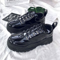 G-dragon's same thick bottom dad shoes for boys hong kong style ins sports sneakers british black ulzzang small leather shoes