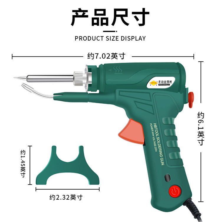 Cross-border convenient solder gun inner heating manual tin feeding handheld set automatic 60W electric soldering iron temperature regulation