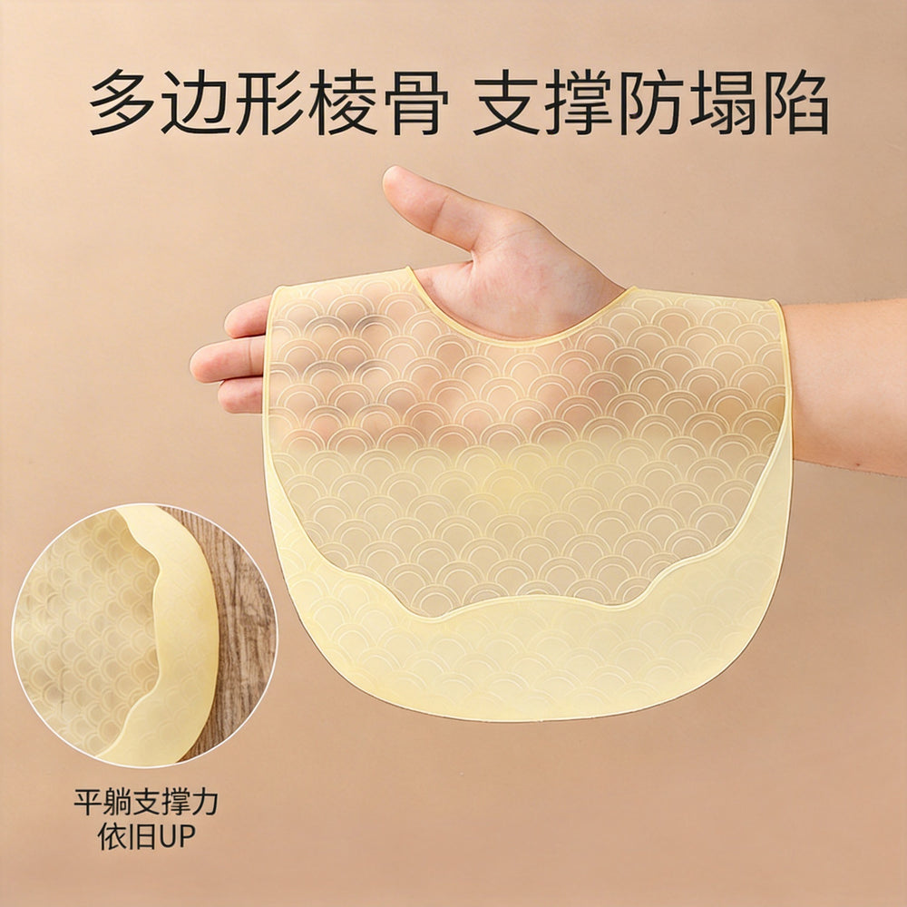 Baby eating ultra-thin silicone bib platinum waterproof silicone 3dstereo baby food rice bib light and thin bib