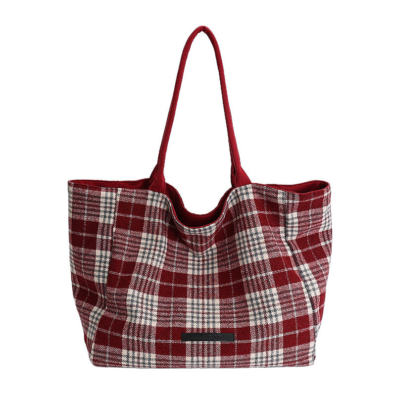 Korean style canvas tote bag - new autumn/winter collection - versatile student backpack/shoulder bag - double-sided casual design - large capacity