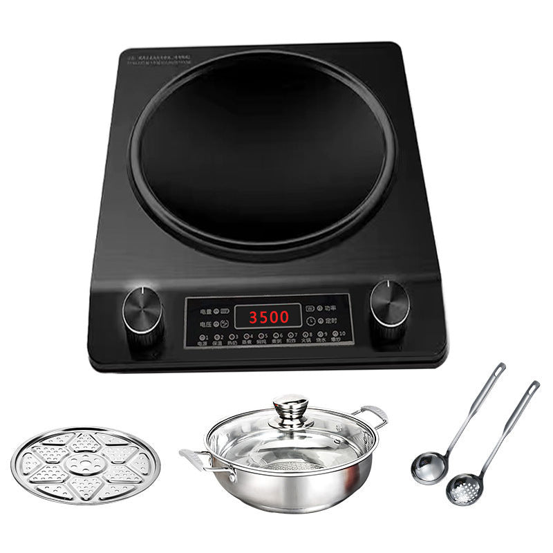 Complete induction cooker set with pot, for home high-power induction cooker, cooking electric ceramic stove, electric stove, concave stove