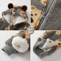 Multi-color baby romper -  autumn/winter collection - thickened winter style - hooded zip-up long sleeve onesie for infants and toddlers