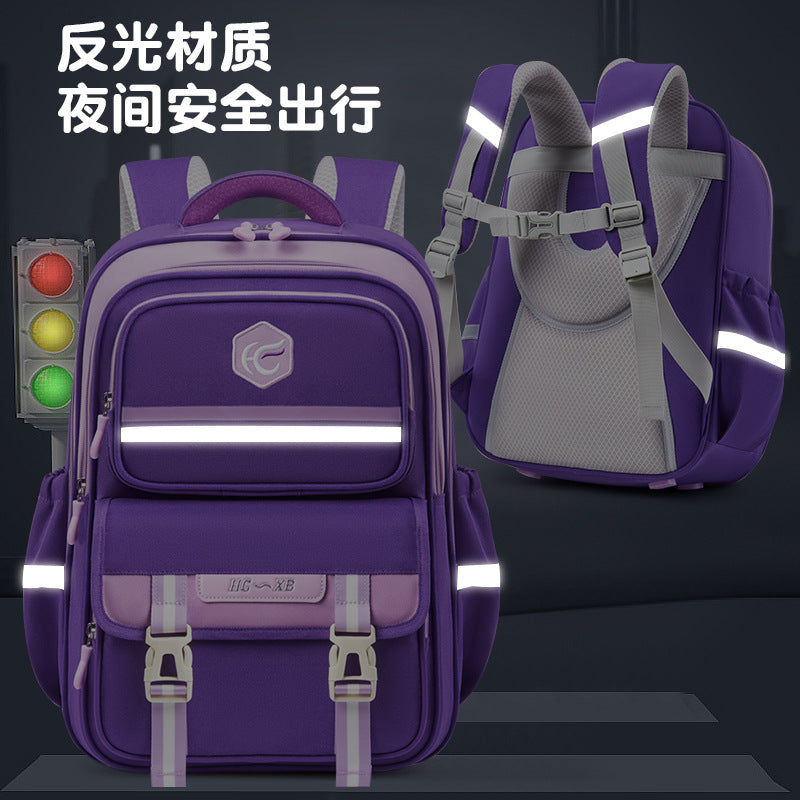 New british style elementary school backpack - large capacity, grades 1-6, boys & girls, lightweight, spine-protecting, wholesale