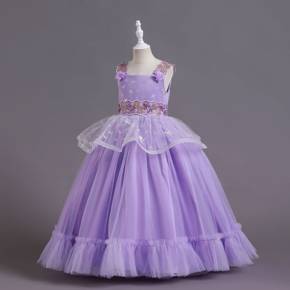 Amazon's new children's dress: patchwork princess gown for girls - high-end, stylish, perfect for hosts, performances, and evening events