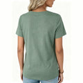 Amazon  summer cross-border fashion new v-neck spring/summer t-shirt tops for european and american women
