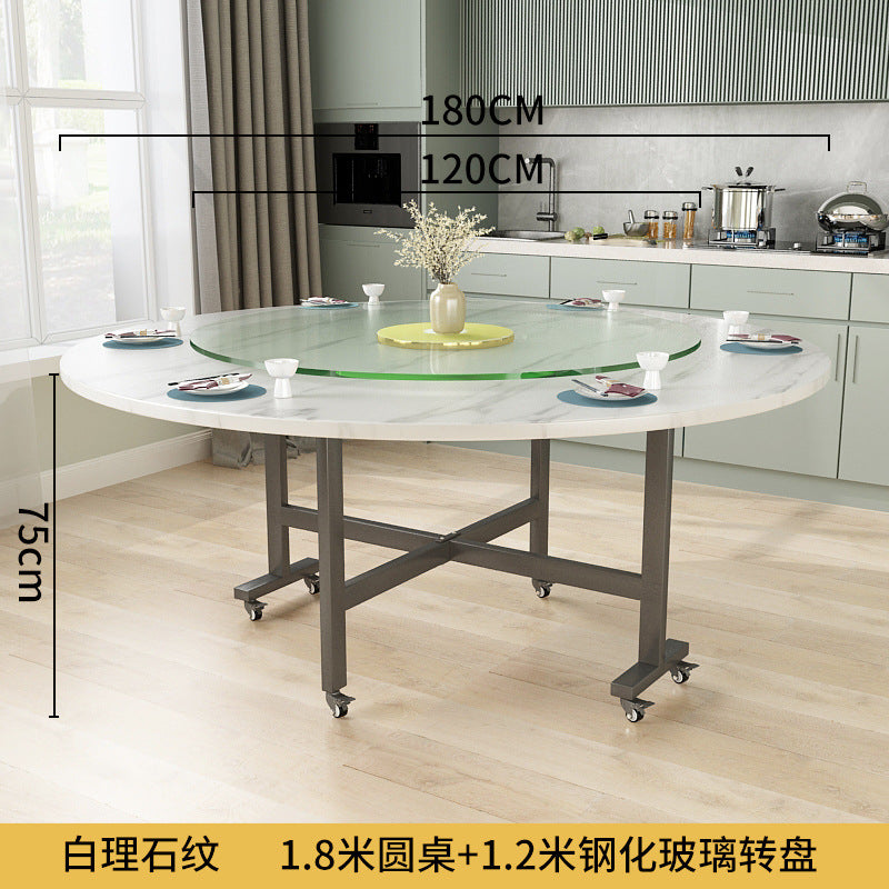 Dining table for homesmall apartment foldable table retractable dining table foldable large round table modern casual dining table