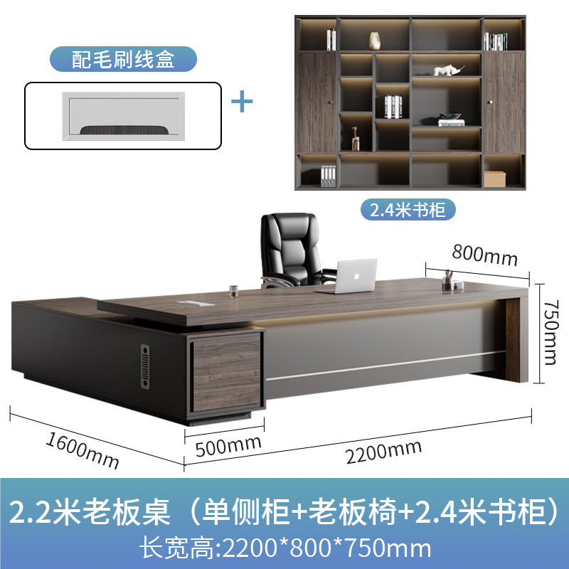 Saint li office desk - luxurious executive office desk and chair set - minimalist modern ceo desk - cross-border e-commerce
