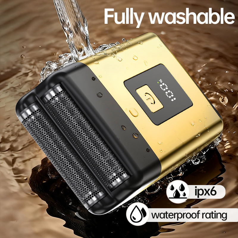 reciprocating double-blade electric shaver, portable, car-mounted, waterproof, menfor home, fast charging razor