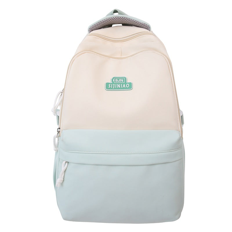 New schoolbag women's Korean version backpack campus style junior high school high school student schoolbag women's simple large-capacity backpack