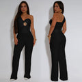 C7418 cross-border   fashion women's elegant slim-fit sleeveless top and pants two-piece set