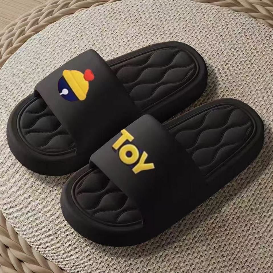 Thick sole slippers women's summer bathroom non-slipplaidcouple shoes home thick sole seaside sandals slippers couple sandals wholesale