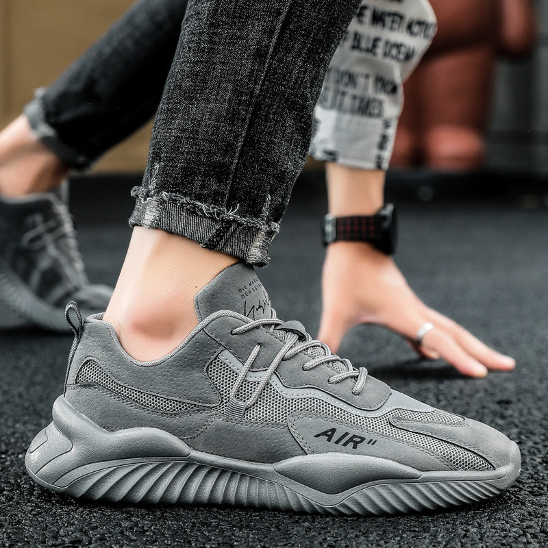 2025 new spring breathable korean style trendy mesh athletic men's shoes - versatile casual spring running dad shoes