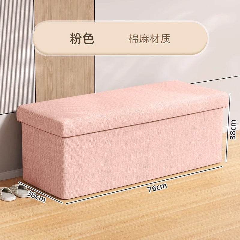 Customized storage stool storage box can seat people, change shoes, folding multi-functional toys, living room home storage box