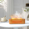 colorful simulated flame aromatherapy machine usb air diffuser ultrasonic essential oil large mist humidifier