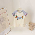 Summer lightweight full month baby romper - newborn short-sleeve bodysuit - cartoon onesie for boys and girls