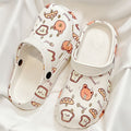 2025 summer clogs: cute student-style outdoor women's casual flat anti-slip closed-toe beach slippers - trendy & soft