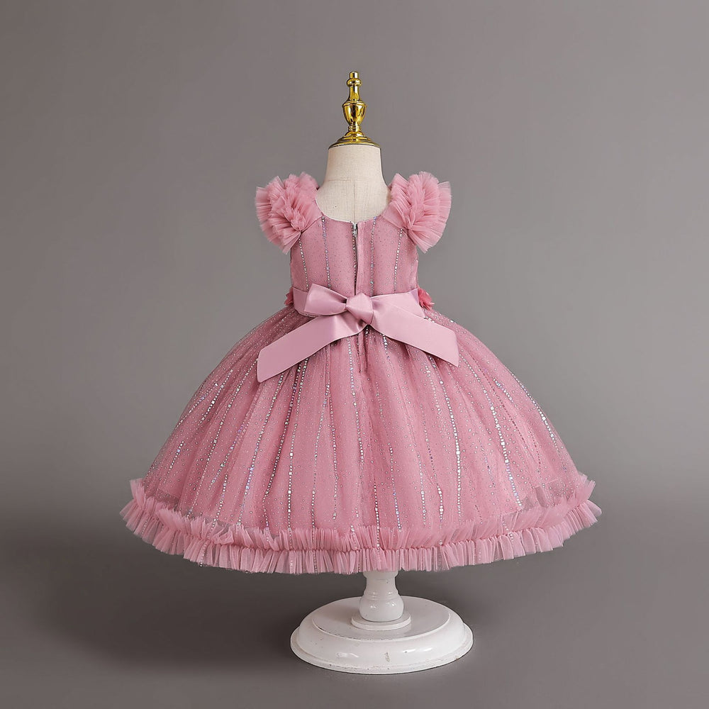 New arrival: sequined floral princess dress for girls - perfect for christmas and special occasions!