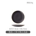 Ceramic retro steak plate for home vegetable plate japanese tableware large flat plate western food plate restaurant commercial pasta plate